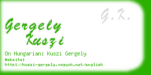 gergely kuszi business card